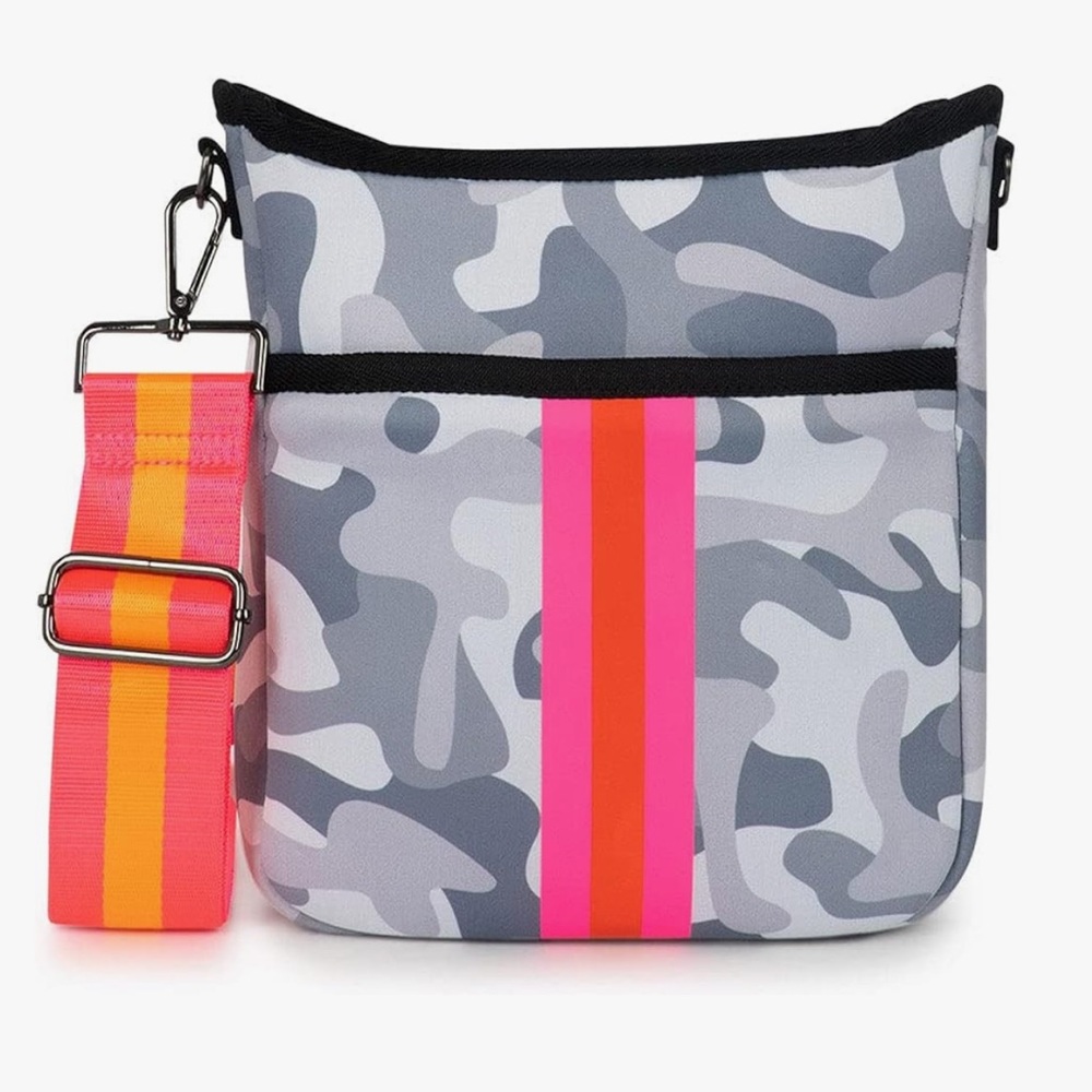 Neoprene Haute Shore White Grey Camo Camouflage Pink Orange Crossbody Purse